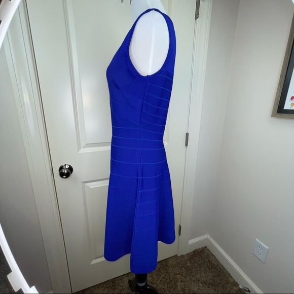 Adrianna Papell Blue Fit & Flare Dress Sleeveless M - Picture 8 of 16